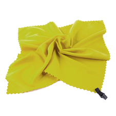 Rychleschnoucí ručník Spokey NEMO 40x40cm, žluto-zelený s karabinou