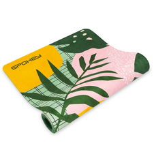 Semišová jóga podložka Spokey HOME JUNGLE, 183x61x0,4cm
