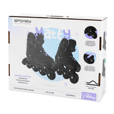 Kolečkové brusle Spokey MATTY, černo-fialové