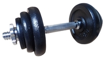 Nakládací činka jednoruční set 2x10kg (20kg) pogumované