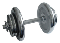 Nakládací činka jednoruční, chromová 17kg - 25mm