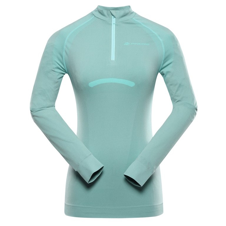 Triko dámské dlouhé ALPINE PRO SEAMA funkční zelené