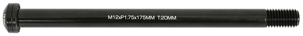 Pevná osa zadní Alu12/175 mm, závit M12x1,75 černá