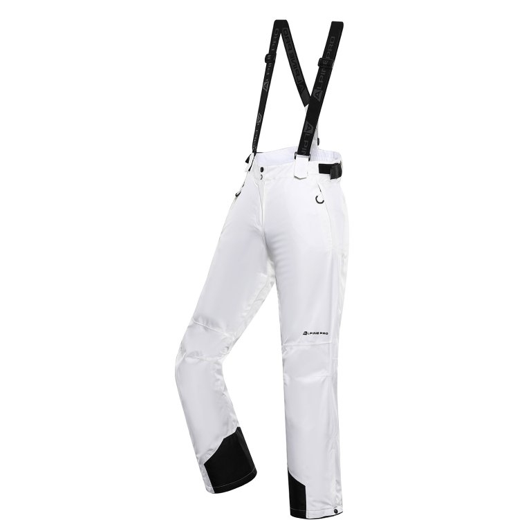 Kalhoty dámské dlouhé ALPINE PRO EDESA s membránou PTX bílé