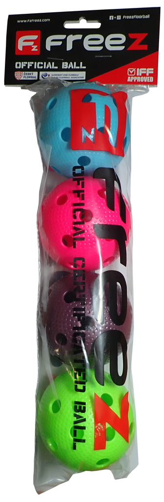 Florbalové míčky certifikované FREEZ - 4ks v sáčku