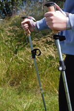 Skládací 5-dílné trekingové hole, 1 pár s příslušenstvím