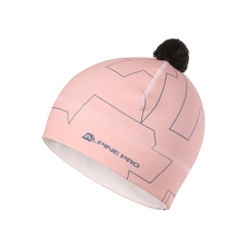 Čepice ALPINE PRO ABERE funkční s bambulí růžová