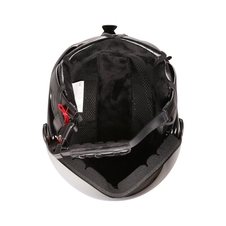 Lyžařská přilba ALPINE PRO ZEWEDE se štítem šedá