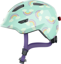 Dětská přilba Abus Smiley 3.0 LED Blue Rainbow