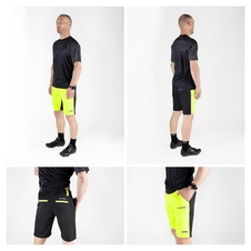 Kraťasy Force BLADE MTB s odnímatelnou vložkou, černo-fluo