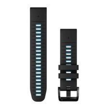 Řemínek Garmin QuickFit 22 silicone, BlackCirrus Blue