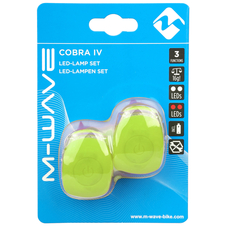 Sada blikaček M-WAVE Cobra IV LED zelená