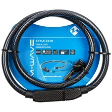 Zámek M-Wave lanko 23x1000 klíč černý reflex