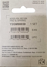Brzdové destičky Shimano K05S RX silnič. BRR9170,805