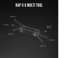 Multiklíč LEZYNE RAP II 6 black