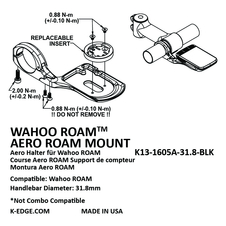 Držák comp. K-EDGE WAHOO Roam Aero 31,8 bl
