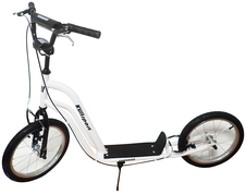 Koloběžka pro dospělé Tornado s nafukovacími koly 16/16 bílá