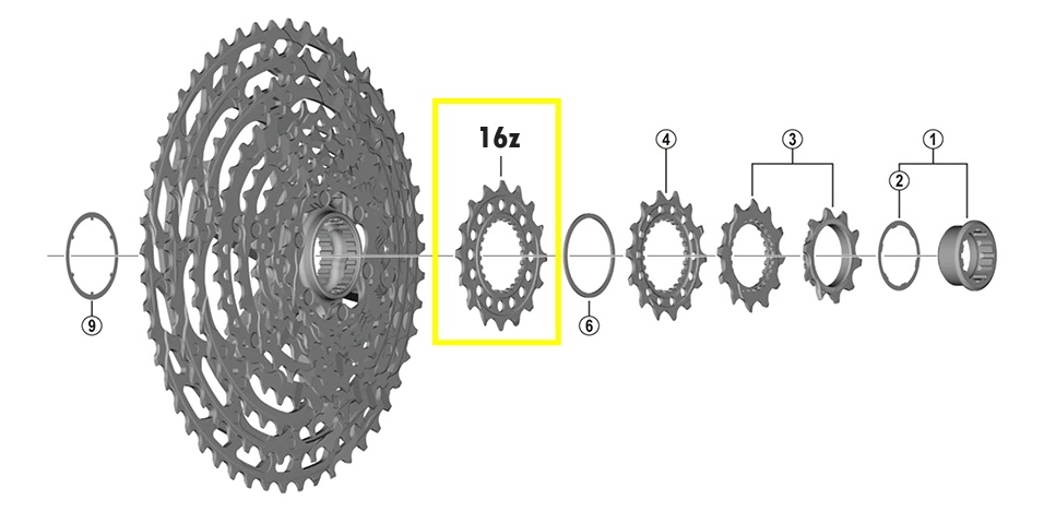 Pastorek Shimano CS-M9100 16z
