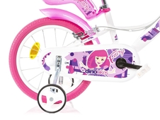 Dětské kolo 16 Dino bikes FAIRY Bílo-růžový potisk