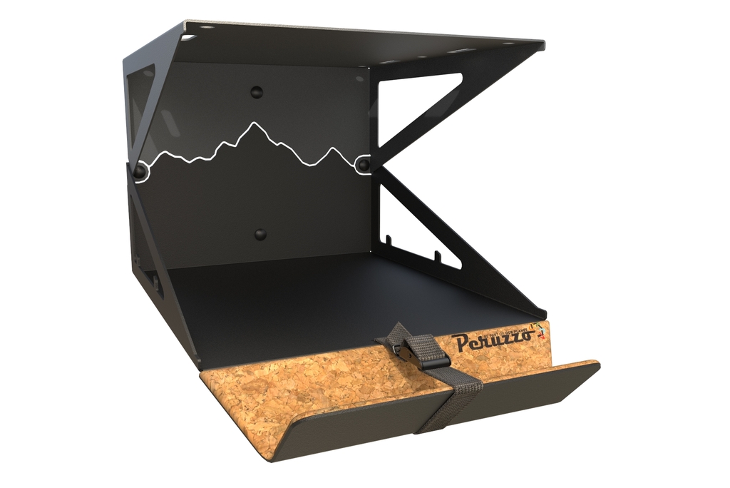 Držák na zeď Peruzzo BIKE KIT BOX, ocelový, černý