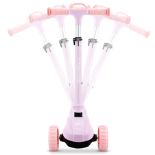 Skládací dětská tříkolka se svítícími kolečky Spokey HOPI, růžová