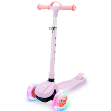 Skládací dětská tříkolka se svítícími kolečky Spokey HOPI, růžová