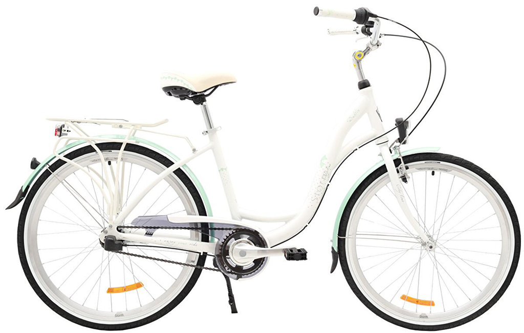 Městské kolo STORM Dublin Alu 26 3sp. 17 bílé/mořské modré