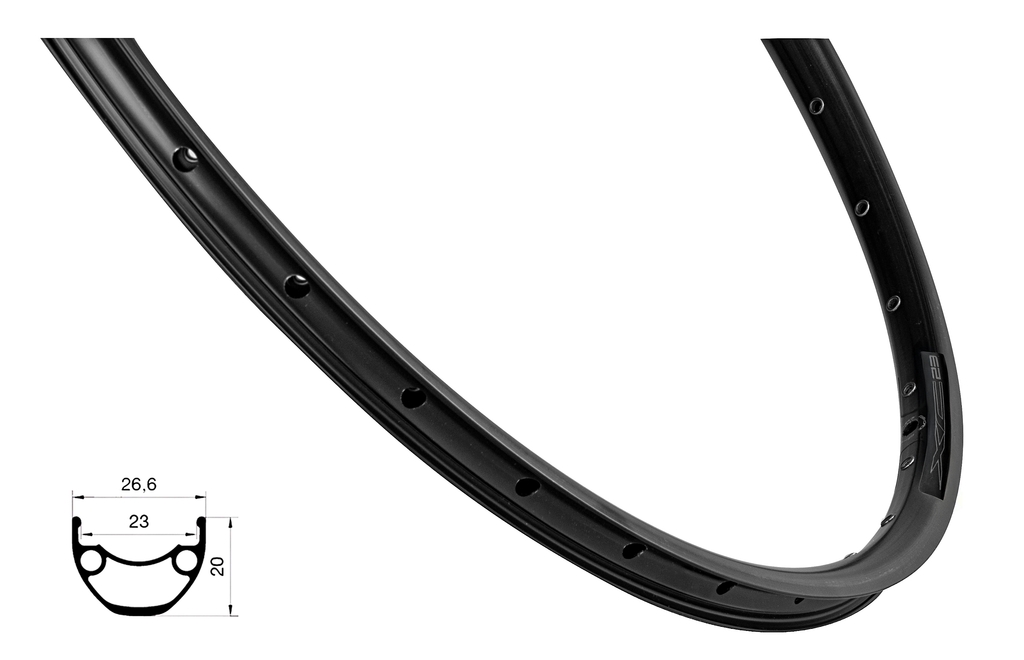 Ráfek FORCE XC DISC 622x23, 32děr, černý