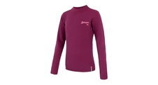 Juniorské triko dl.rukáv SENSOR MERINO DF LOGO lilla 
