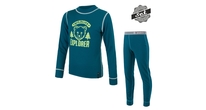 Dětské triko dl.rukáv + spodky SENSOR DOUBLE FACE SET WILD safír 
