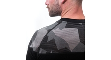 Pánské triko kr.rukáv SENSOR MERINO IMPRESS černá/camo 