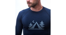 Pánské triko dl.rukáv SENSOR MERINO DF CAMP deep blue 