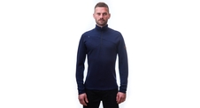 Pánská mikina krátký zip SENSOR MERINO UPPER deep blue 