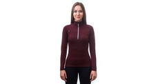 Dámská mikina krátký zip SENSOR MERINO UPPER port red 