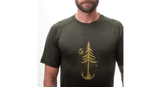 Pánské triko kr.rukáv SENSOR MERINO AIR EARTH olive green 