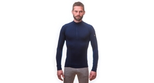 Pánské triko dl.rukáv stoják zip SENSOR MERINO ACTIVE deep blue 