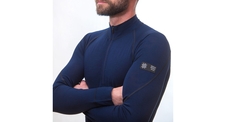 Pánské triko dl.rukáv stoják zip SENSOR MERINO ACTIVE deep blue 