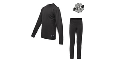 Juniorské triko dl.rukáv + spodky SENSOR MERINO ACTIVE SET černá 
