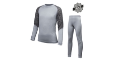 Dětské triko dl.rukáv + spodky SENSOR MERINO IMPRESS SET šedá/maori 