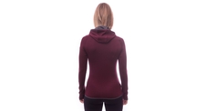 Dámská mikina klokanka SENSOR MERINO UPPER FOX port red 
