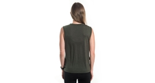 Dámské triko bez rukávu SENSOR MERINO AIR FOX olive green 