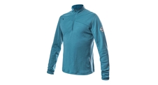 Pánská mikina krátký zip SENSOR MERINO UPPER mint blue 