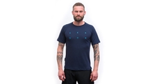 Pánské triko kr.rukáv SENSOR MERINO BLEND TYPO deep blue 