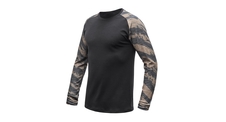 Pánské triko dl.rukáv SENSOR MERINO BLEND IMPRESS černá/brush 