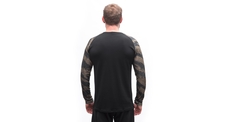 Pánské triko dl.rukáv SENSOR MERINO BLEND IMPRESS černá/brush 