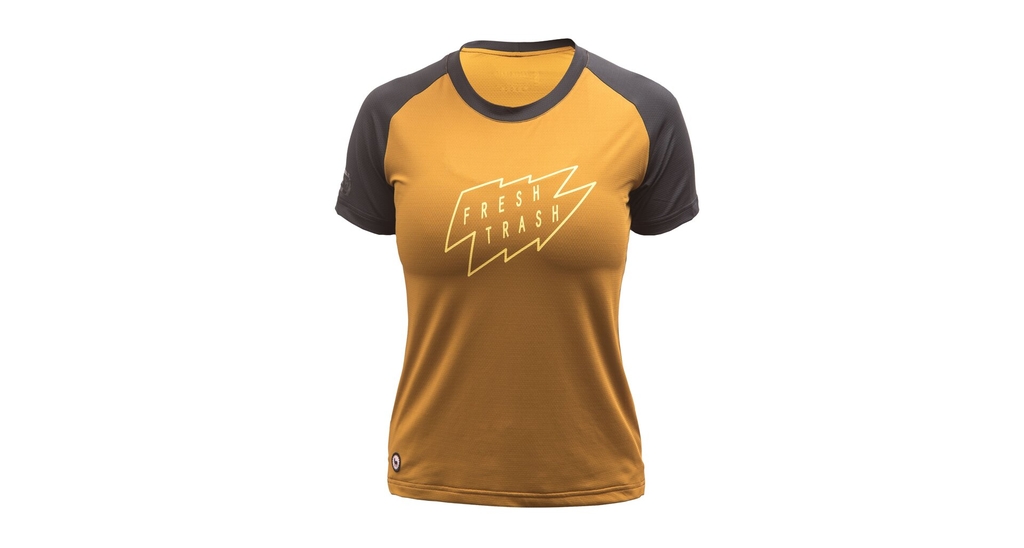 Triko Fresh Trash WOMEN'S HORIZON SHORT SLEEVE TEE GOLDEN/BLACK 