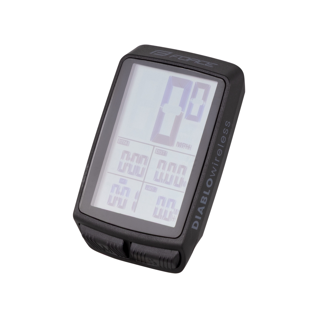 Cyklopočítač Force DIABLO, 11 funkcí, bezdrát, černý