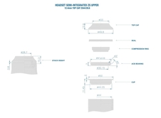 Horní část hlavového složení RITCHEY COMP Cartridge Upper Semi-Integrated ZS44/28.6 15mm stack