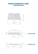 Spodní část hlavového složení RITCHEY COMP Cartridge Lower Integrated IS 42/30