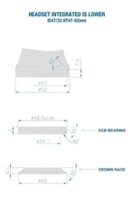Spodní část hlavového složení RITCHEY WCS Lower Integrated IS 47/33